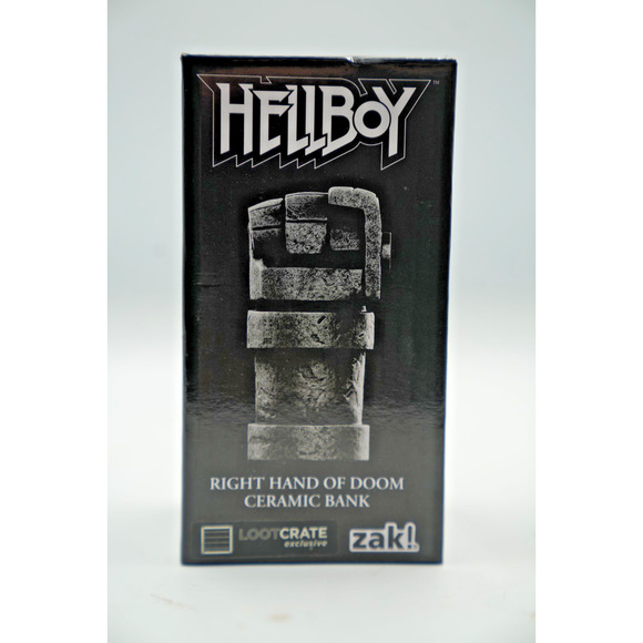 zak! designs Hellboy Right Hand of Doom 5" Ceramic Bank Loot Crate EXCLUSIVE NEW - Picture 2 of 5